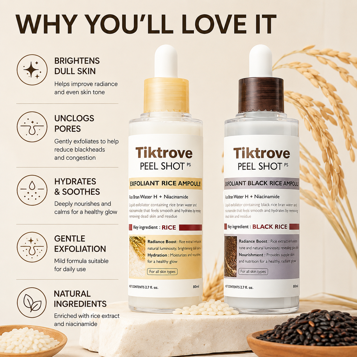 Peel Shot Glow Rice Ampoule Duo