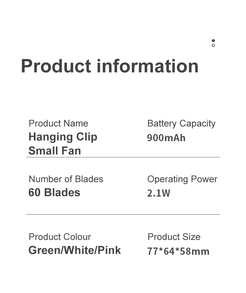 Portable Silent Mini Bladeless Electric Fan