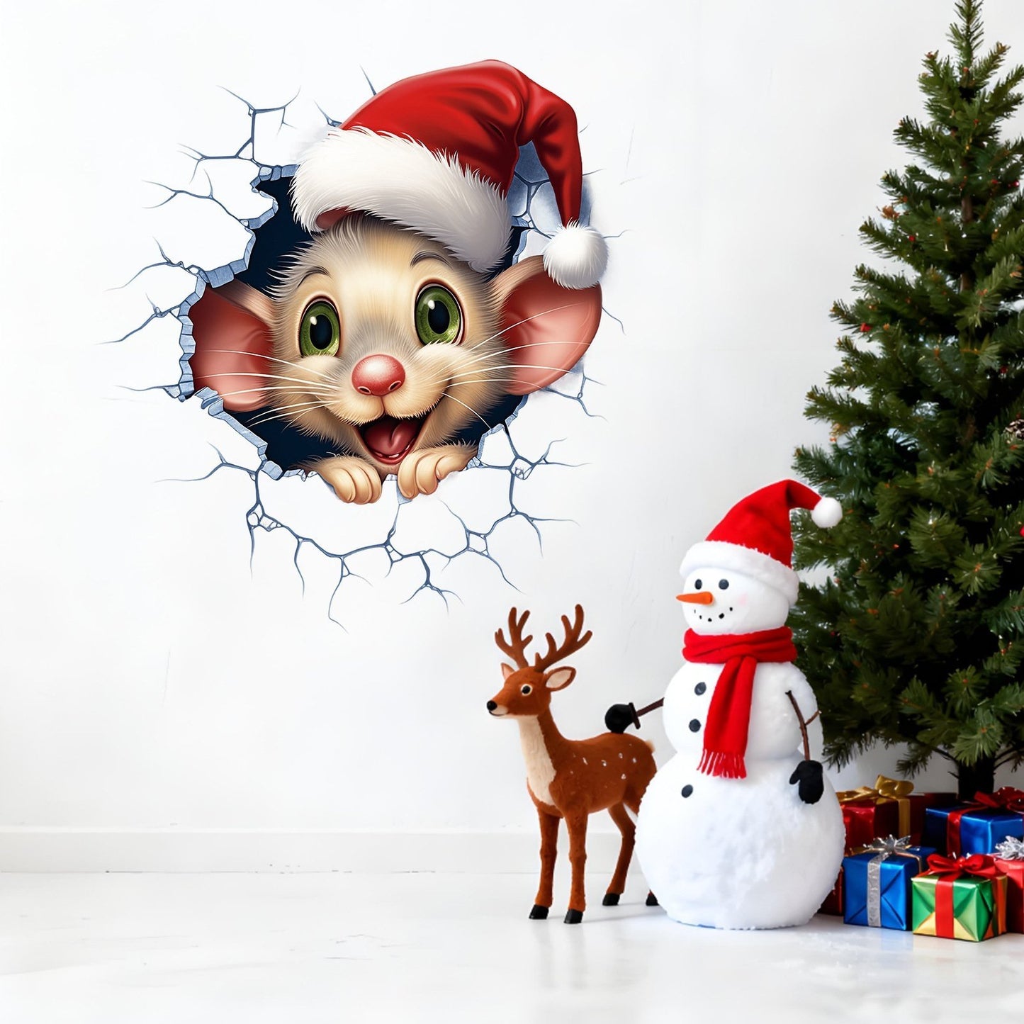 Creative Christmas Santa Wall Stickers
