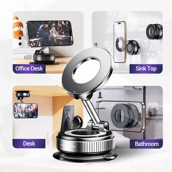 Retractable Car Phone Mount - 360° Magnetic Holder