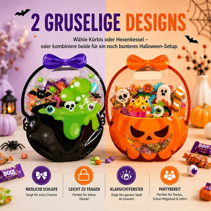 As low as $3.49 each ✅-🎁Halloween Goodie Bags – Clear Cauldron Candy Favor Bags