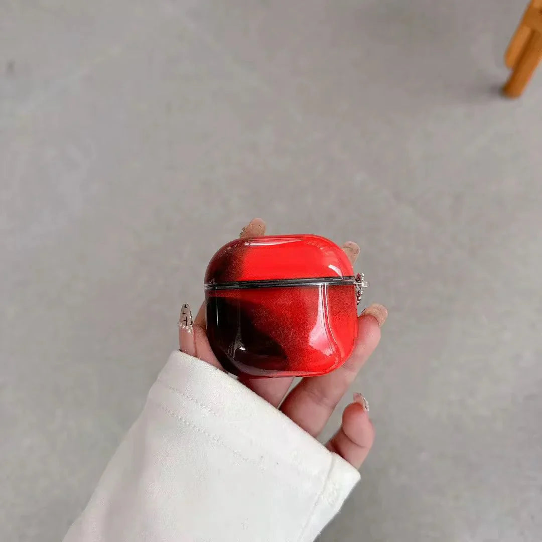 جراب سماعة أذن لامع براق سائل رملي لسماعات AirPods 4 3 2 1 و AirPods Pro 3 2، غطاء سماعة رأس لامع متحرك رملي رائع مظلم