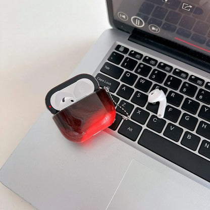 جراب سماعة أذن لامع براق سائل رملي لسماعات AirPods 4 3 2 1 و AirPods Pro 3 2، غطاء سماعة رأس لامع متحرك رملي رائع مظلم