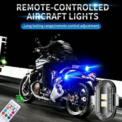 مصابيح LED لاسلكية لأجواء السيارة، مصابيح ستروب تحذيرية، مصابيح ستروب طائرات RGB Led، مصباح LED للسيارة والدراجة النارية