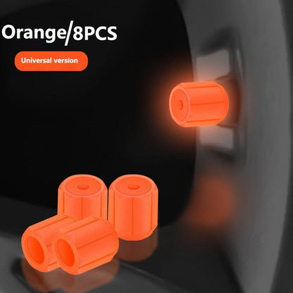 🔥Tire Valve Cap Set, 8PCS Fluorescent Glow in The Dark Air Caps Cover