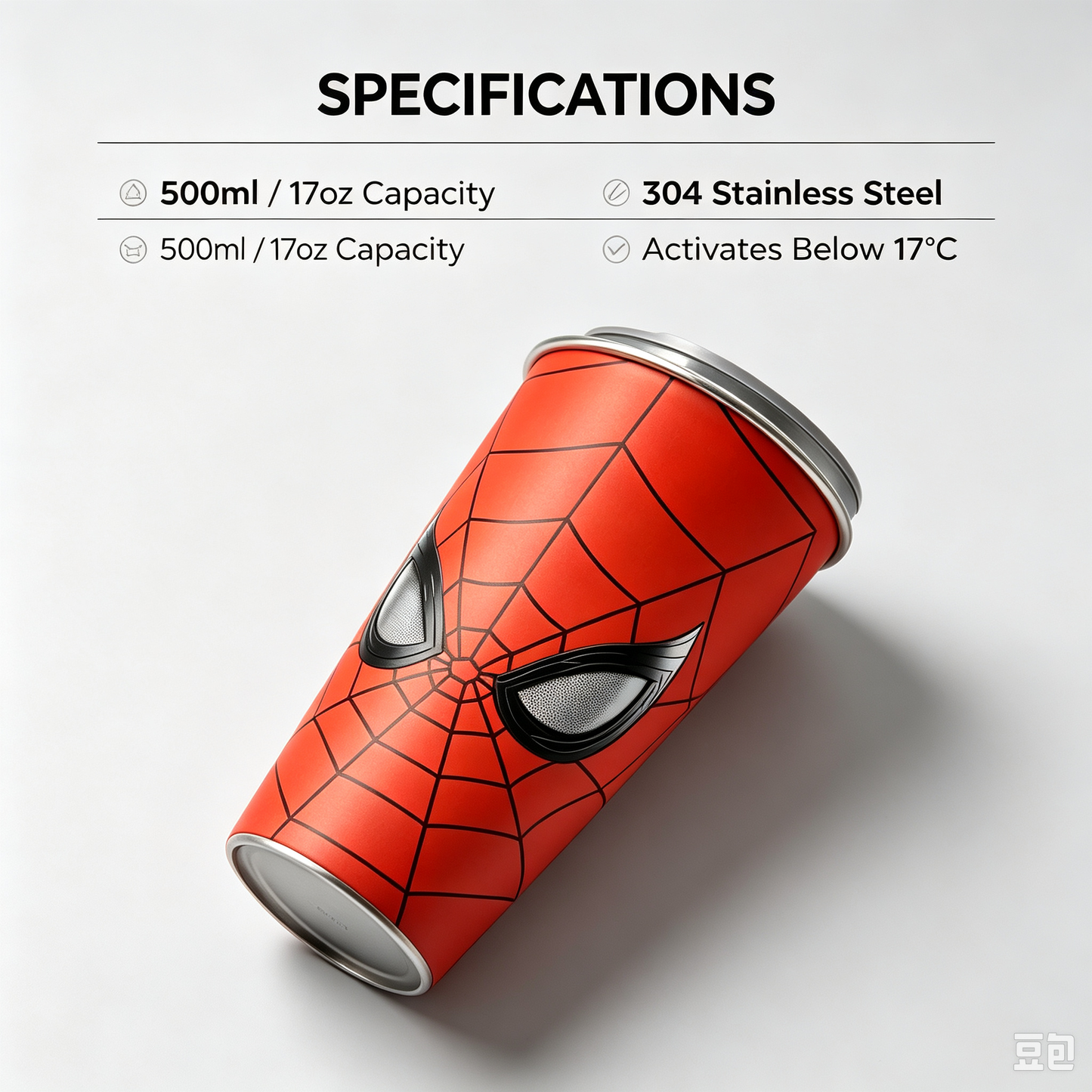 Magic Cold-Changing Spider-Man Coffee Cup – Color-Changing Gradient Tumbler for Iced Drinks