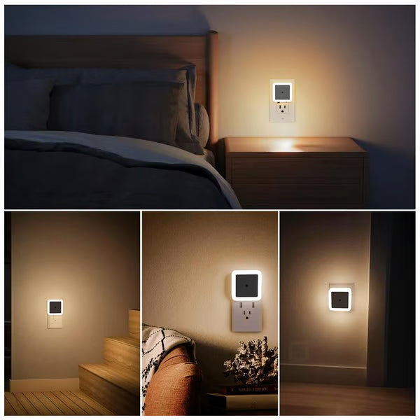 ✨Warm White Night Lights Plug into Wall, Plug in Night Light, Dusk to Dawn Nightlight Led Night Lights for Bedroom, Bathroom, Hallway