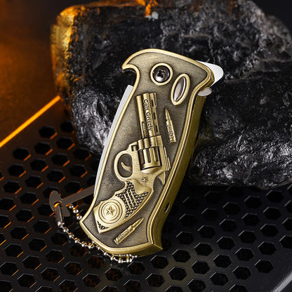 Windproof Metal Foldable Knife Jet Torch Refillable Butane Lighter