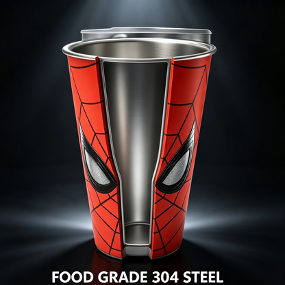 Magic Cold-Changing Spider-Man Coffee Cup – Color-Changing Gradient Tumbler for Iced Drinks