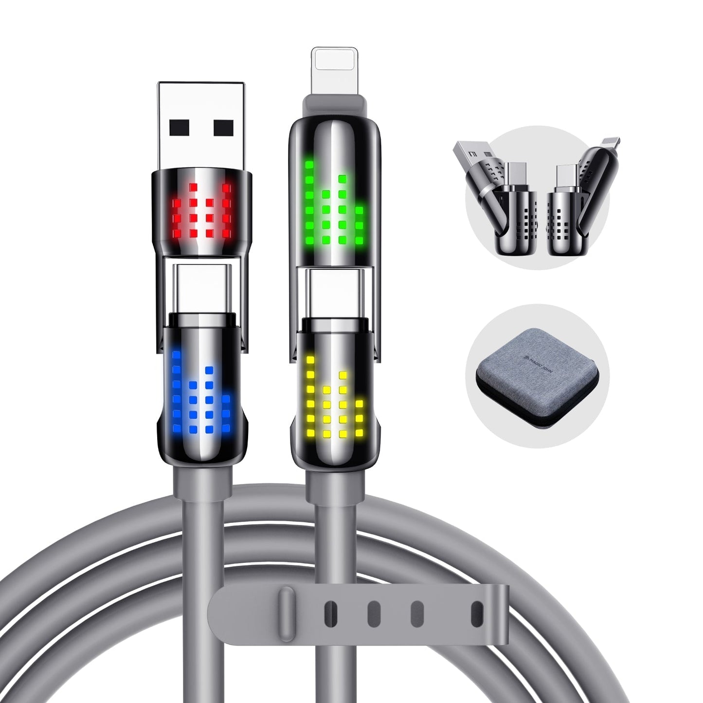 MAGIC JOHN 4-in-1 USB Charging Cable mFish fast charging