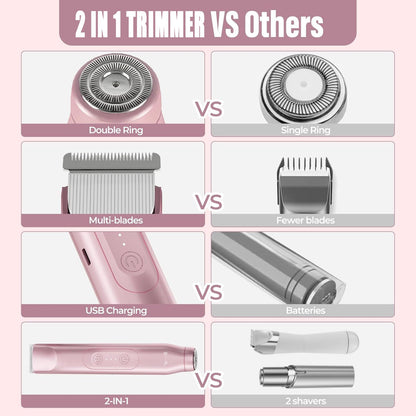 🔥Hot Sale🔥2-in-1 Electric Bikini Trimmer For Women