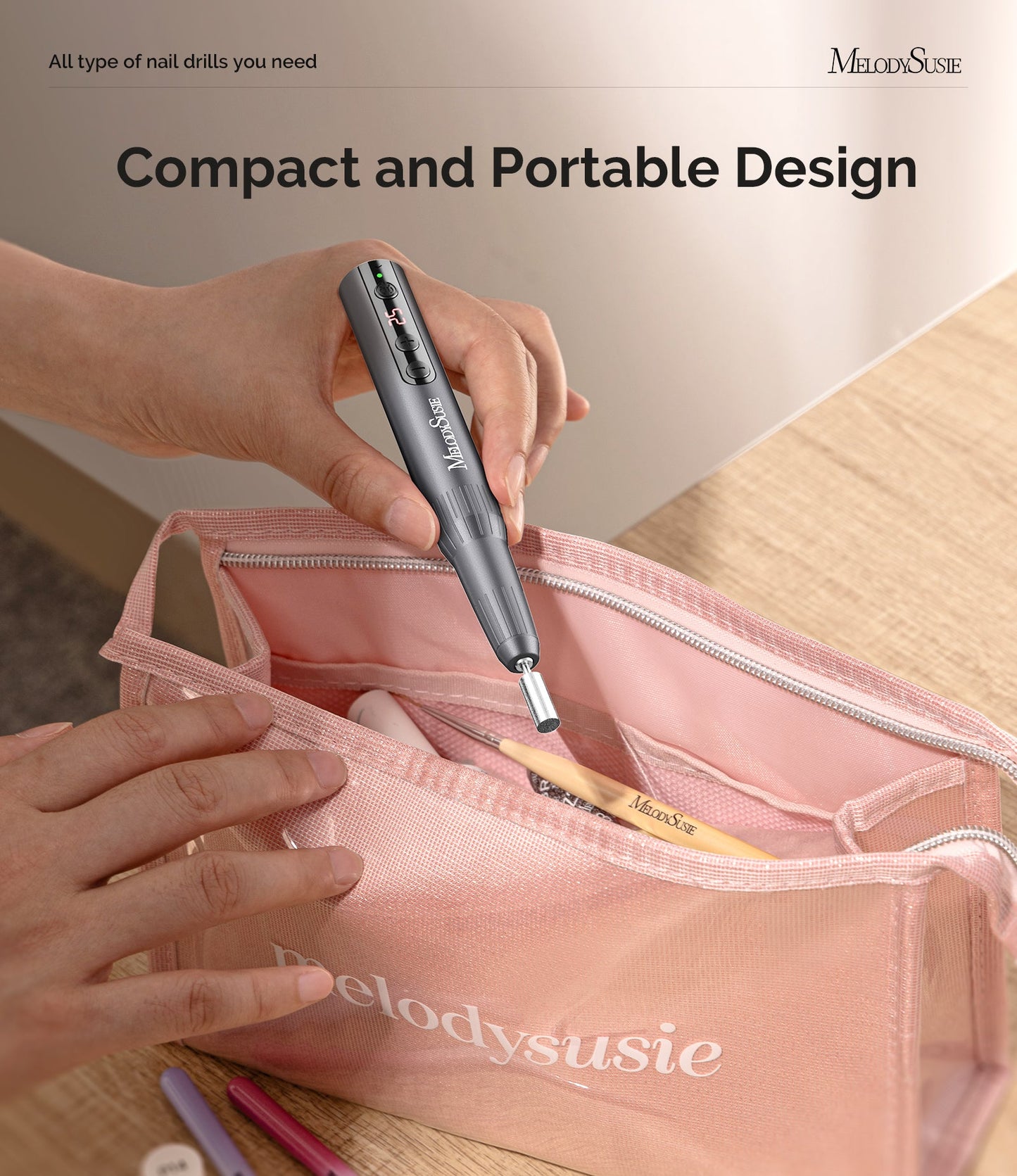 Pen-Shaped Rechargeable Nail Drill