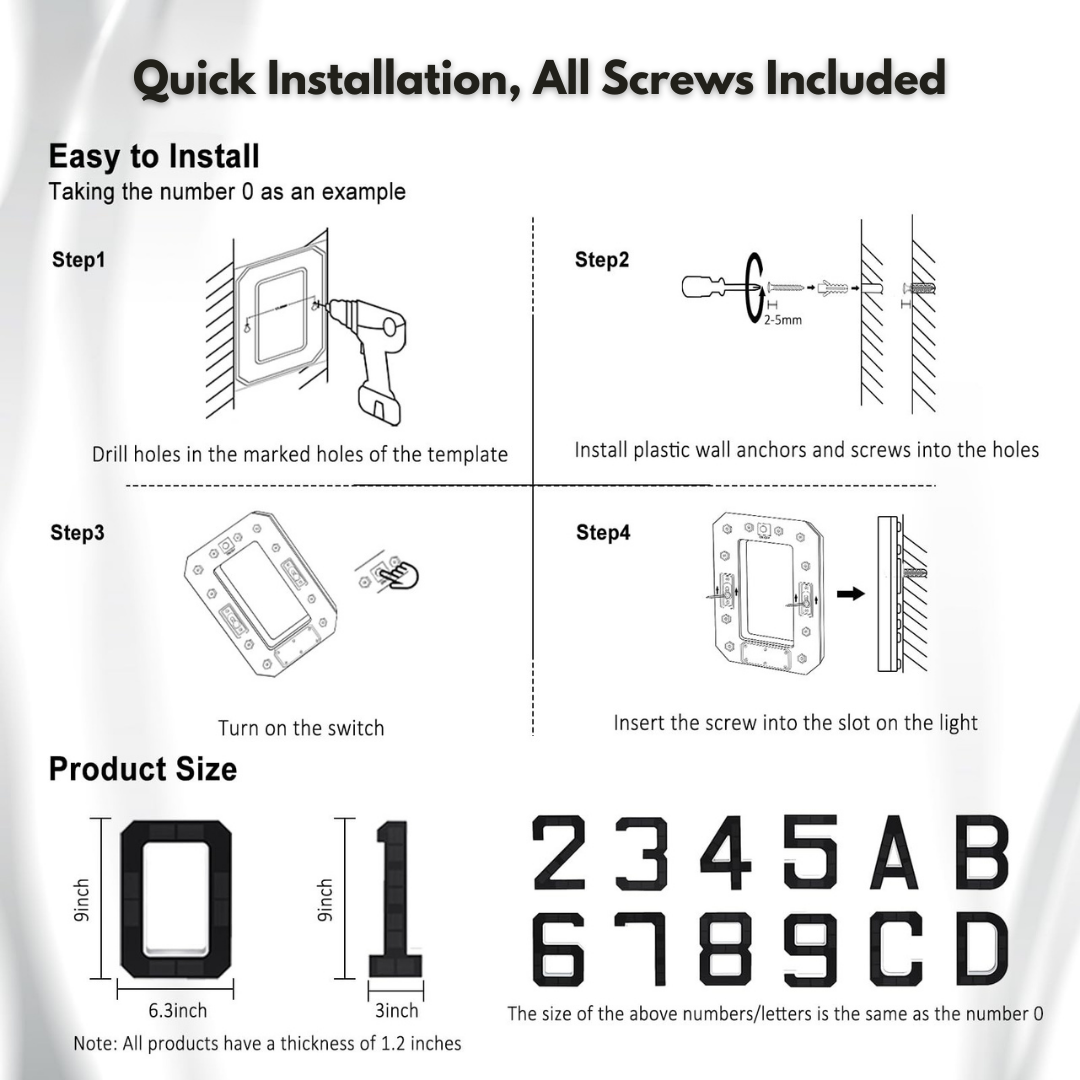 HRIMZW™  Solar House Numbers