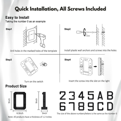 HRIMZW™  Solar House Numbers