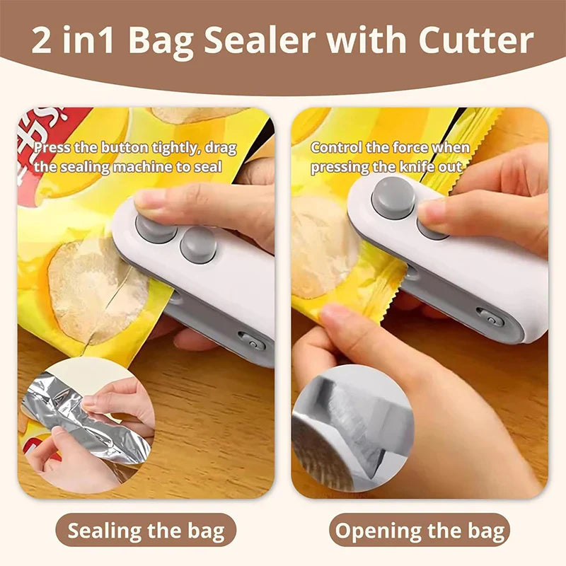 Mini Bag Sealer 2-in-1