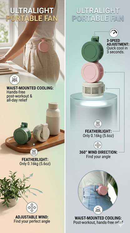 Portable Silent Mini Bladeless Electric Fan