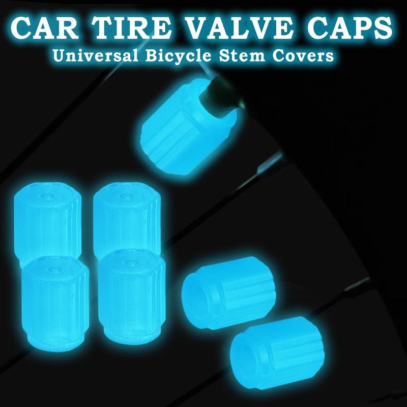 🔥Tire Valve Cap Set, 8PCS Fluorescent Glow in The Dark Air Caps Cover