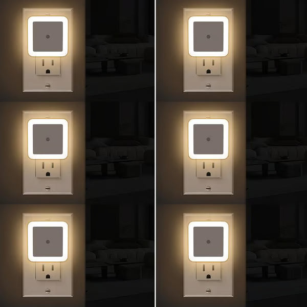 ✨Warm White Night Lights Plug into Wall, Plug in Night Light, Dusk to Dawn Nightlight Led Night Lights for Bedroom, Bathroom, Hallway