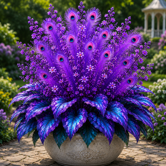 Peacock Flame Hosta Bulbs for Shade Garden
