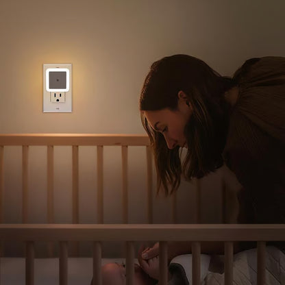 ✨Warm White Night Lights Plug into Wall, Plug in Night Light, Dusk to Dawn Nightlight Led Night Lights for Bedroom, Bathroom, Hallway
