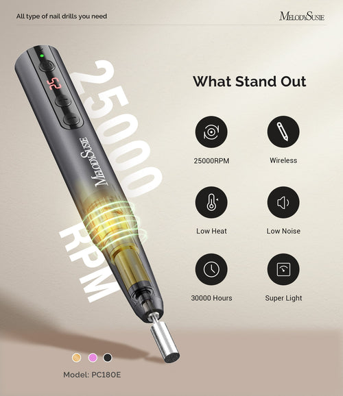 Pen-Shaped Rechargeable Nail Drill