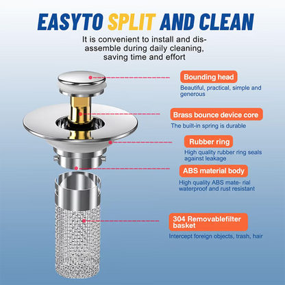 🔥Universal 2-in-1 Pop-Up Drain Stopper