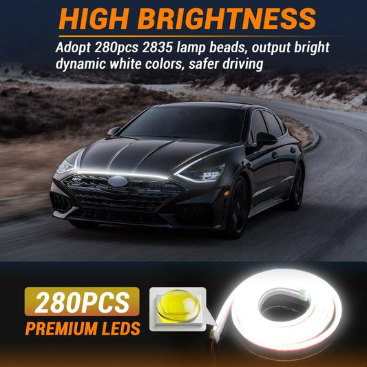 🚗71"High Brightness Automotive Hood Gap LED Strip - Ambient Lighting Package