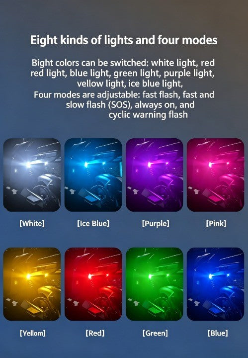 مصابيح LED لاسلكية لأجواء السيارة، مصابيح ستروب تحذيرية، مصابيح ستروب طائرات RGB Led، مصباح LED للسيارة والدراجة النارية