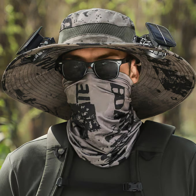 Summer Hot Sale🔥 New Ultralight Solar Fan Sun Hat – Lighter Than a Baseball!