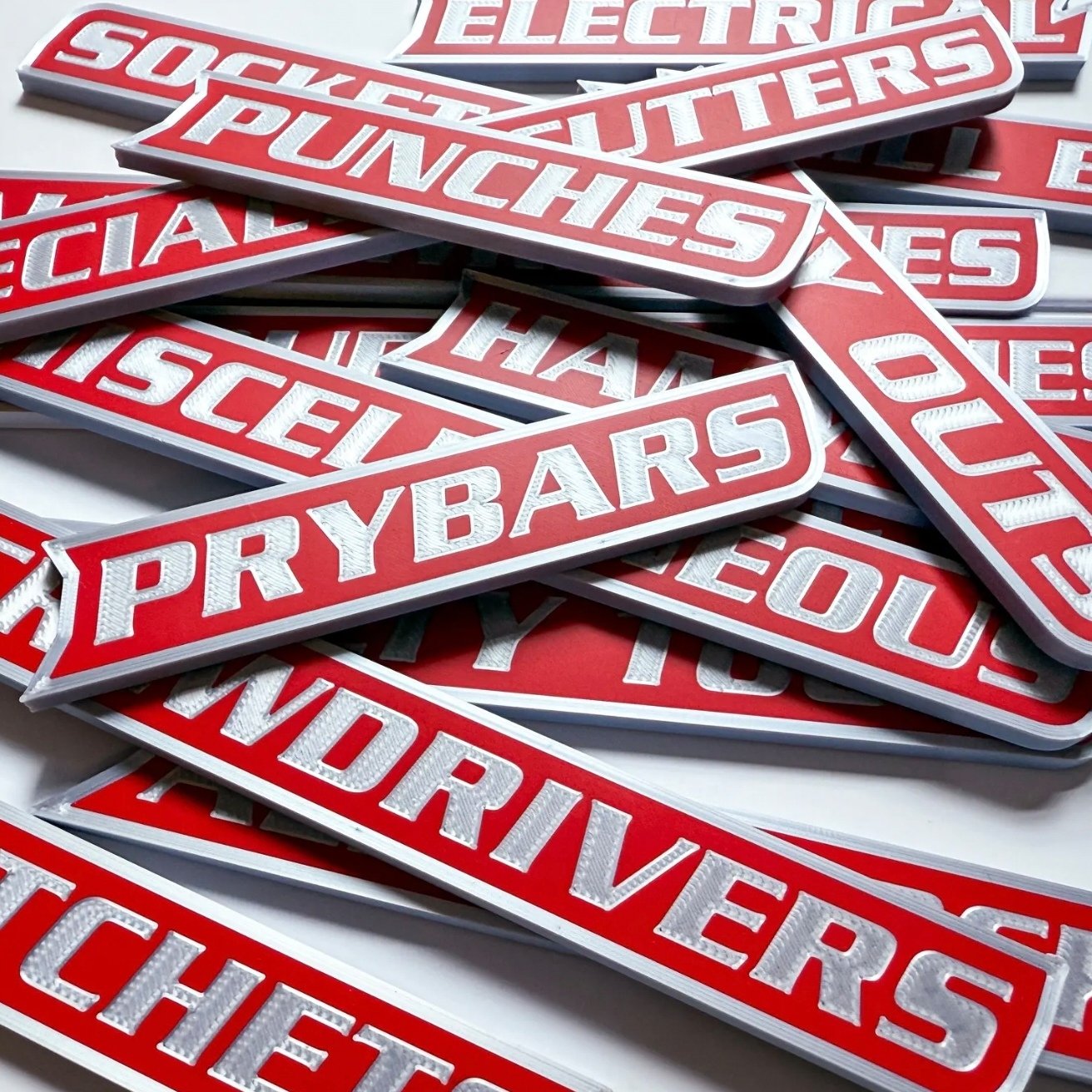 🌟12 Pack of Magnetic Toolbox Labels🔩