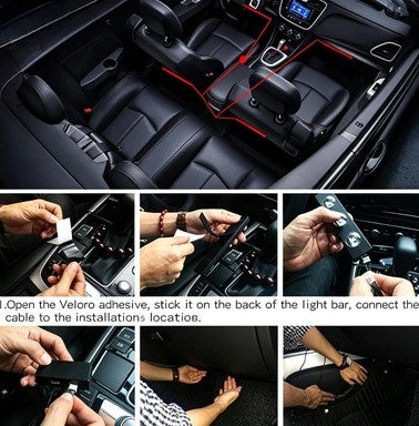Car USB Foot Full Earth Star LED Ambient Light with Remote Control