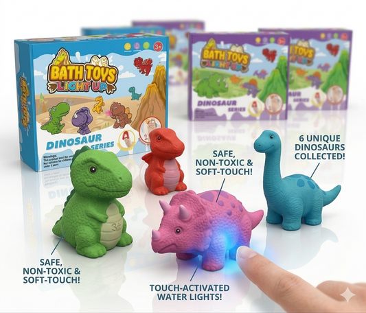 مجموعة ألعاب الاستحمام المضيئة DinoGlow™