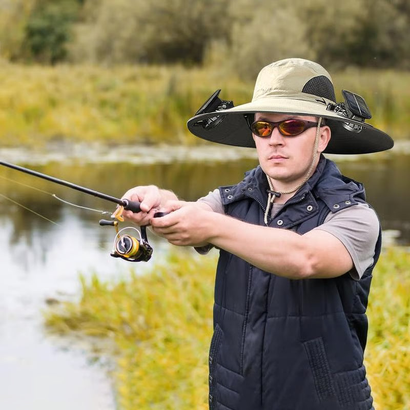 Summer Hot Sale🔥 New Ultralight Solar Fan Sun Hat – Lighter Than a Baseball!