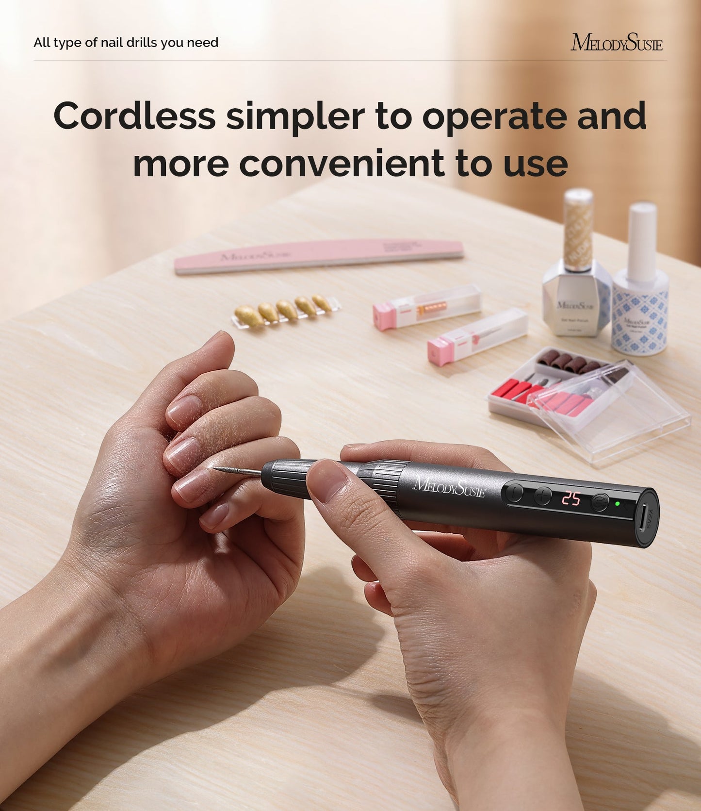 Pen-Shaped Rechargeable Nail Drill