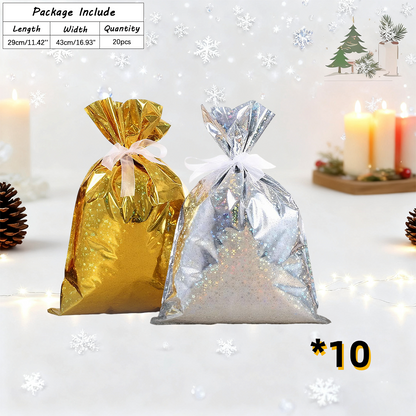 Christmas Cheer Drawstring Gift Bags