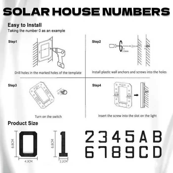 🏡 Upgrade Your Home's Curb Appeal – 49% OFF – ✨ Modern LED House Number Light – For Stylish, All-Night Visibility!