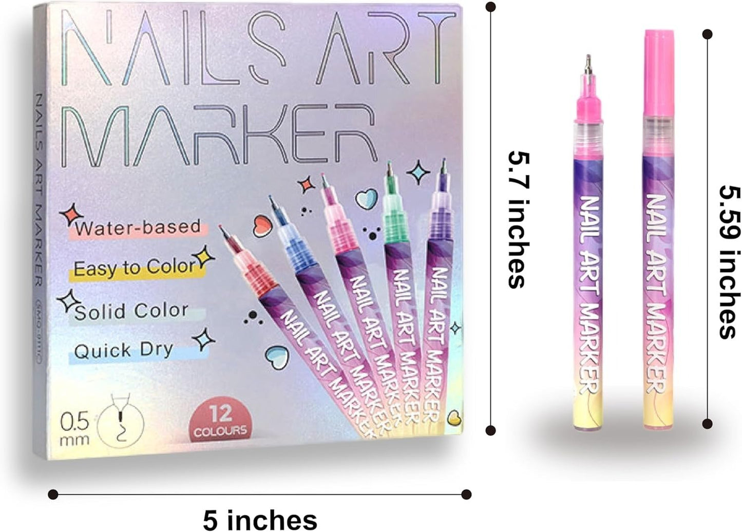 🎅🌟CHRISTMAS SPECIAL PRICE: $24.99!!⏳12 Colors Nail Art Pens Set🎨💅