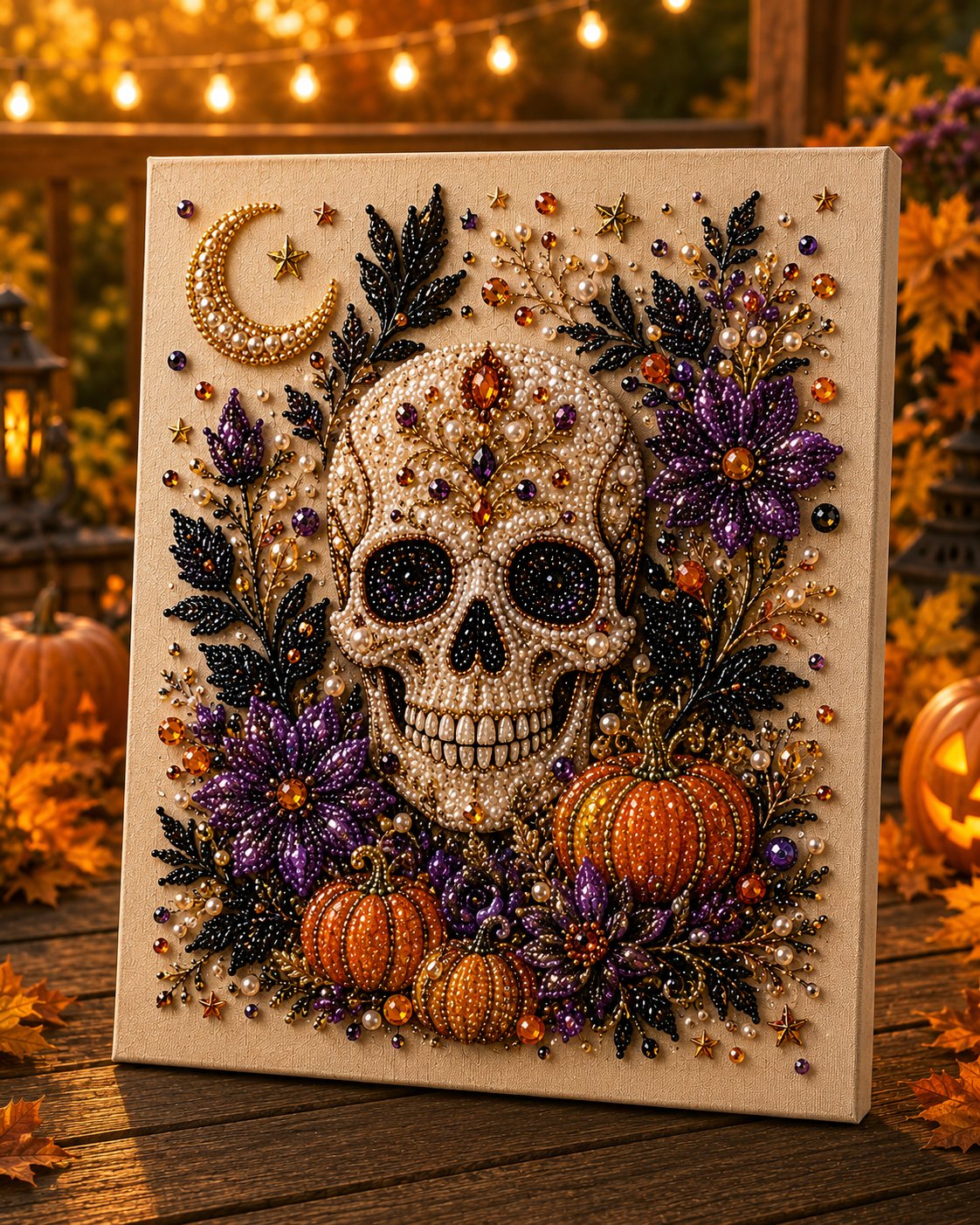 🔥👻✨ Halloween Pearl Art DIY Kit – Turn Tiny Pearls into Spooky-Cute Magic