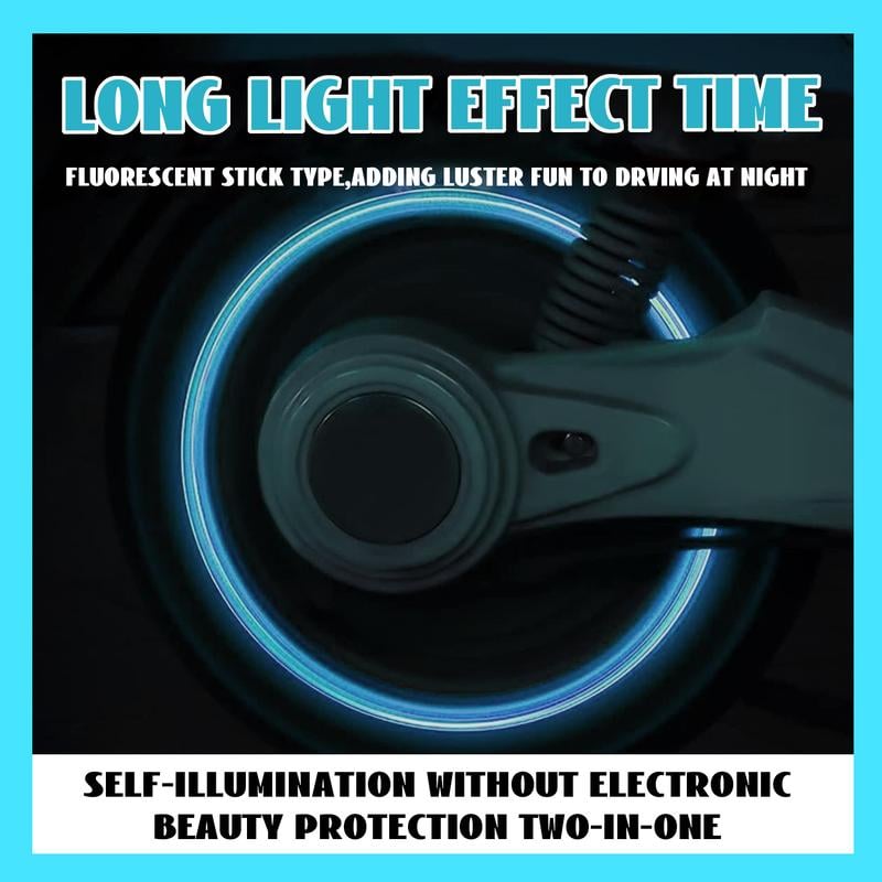 🔥Tire Valve Cap Set, 8PCS Fluorescent Glow in The Dark Air Caps Cover