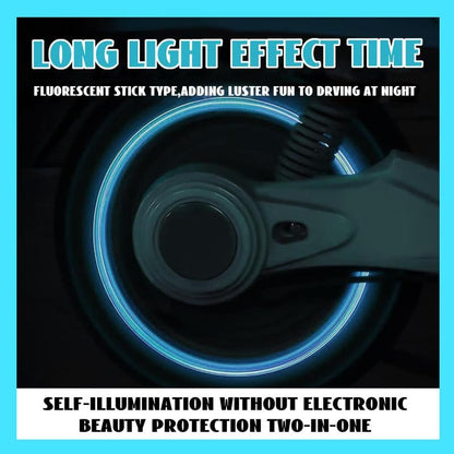 🔥Tire Valve Cap Set, 8PCS Fluorescent Glow in The Dark Air Caps Cover