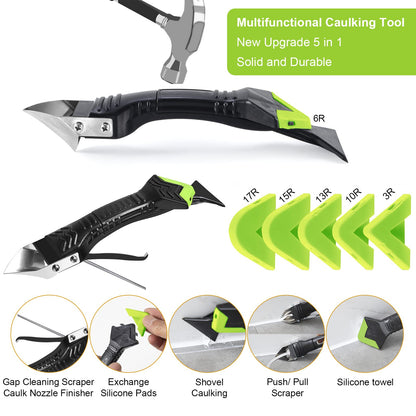 Caulking Tool 5 in 1 Silicone Caulking Grout Removal Sealant Finishing Tool