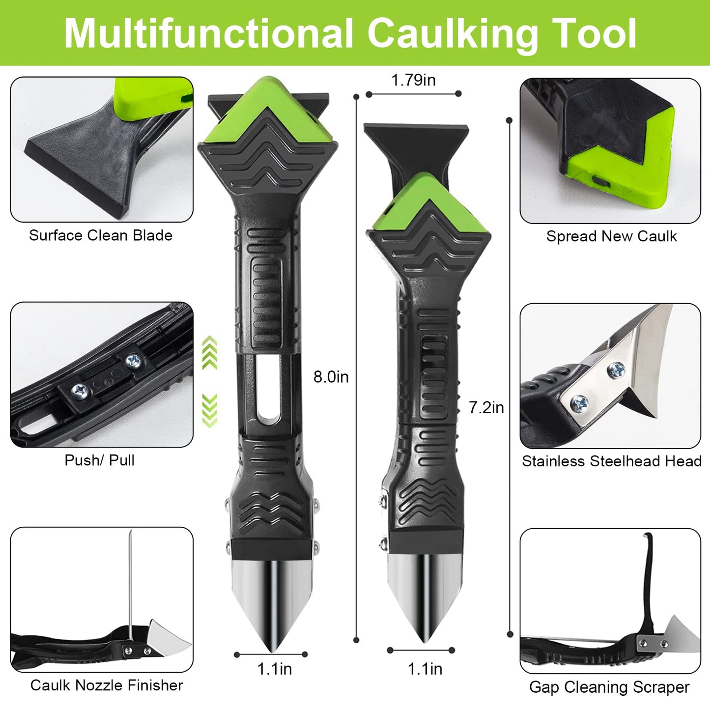 Caulking Tool 5 in 1 Silicone Caulking Grout Removal Sealant Finishing Tool
