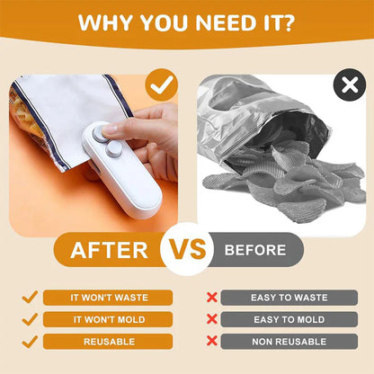 Mini Bag Sealer 2-in-1