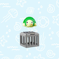 Sea turtle + cage
