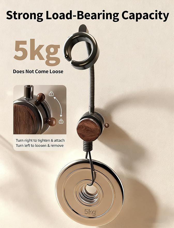 No-Drill Strong Suction Cup Hair Dryer Stand - Adjustable Bathroom Storage