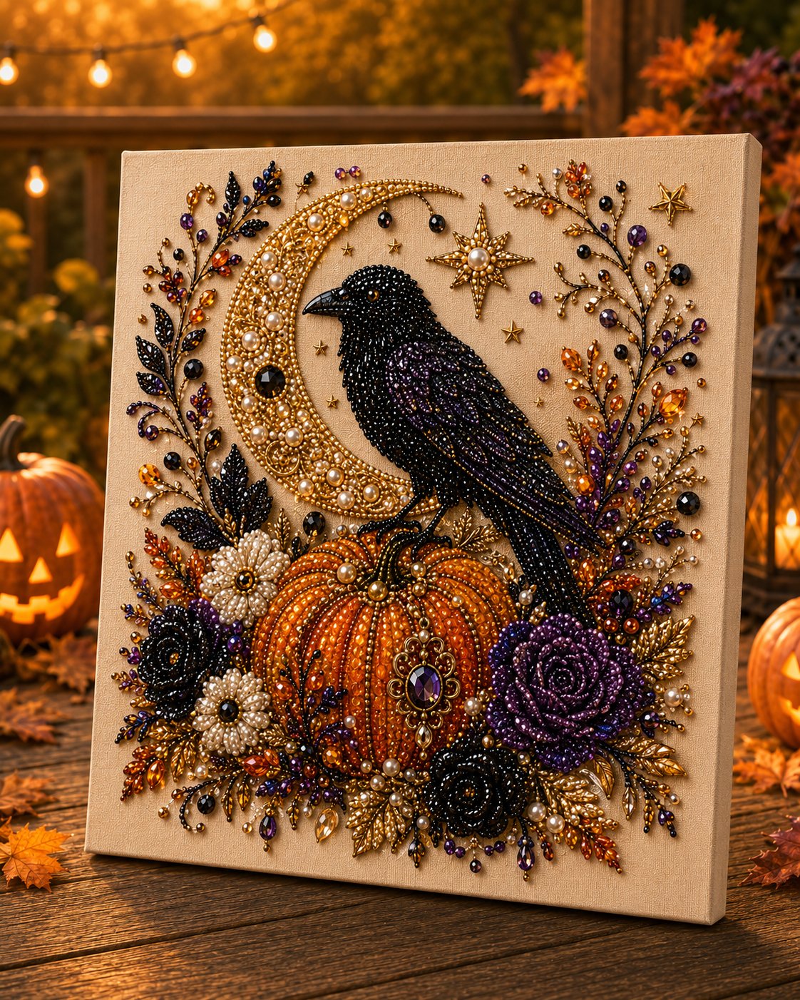 🔥👻✨ Halloween Pearl Art DIY Kit – Turn Tiny Pearls into Spooky-Cute Magic