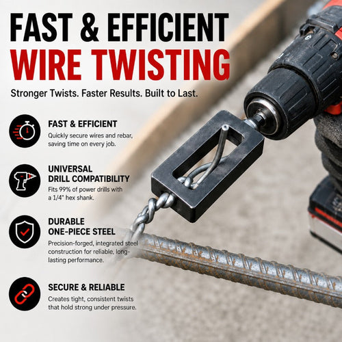 Hrimzw™ — Turn Your Drill Into a Powerhouse for Rock-Solid, Effortless Wire Ties