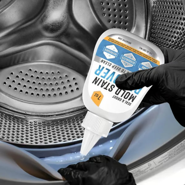 💥LAST DAY SALE 49% OFF- Mold Remover Gel with Scrub Brush – Heavy Duty Mildew Stain Cleaner for Washer Gasket, Shower Caulk, Tile Grout & Bathroom