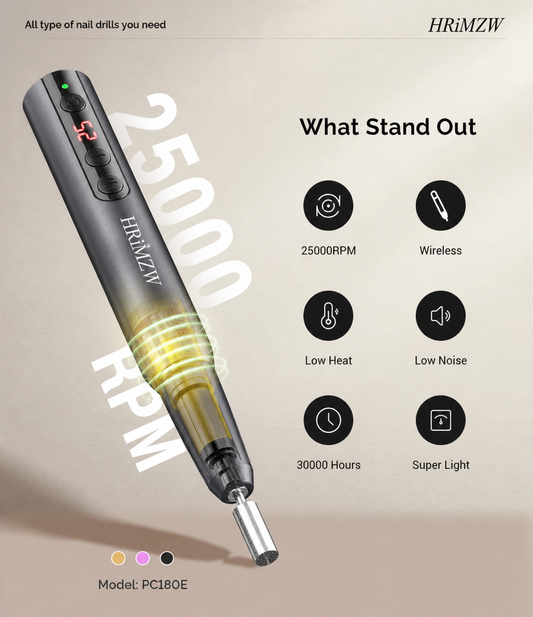 Pen-Shaped Rechargeable Nail Drill