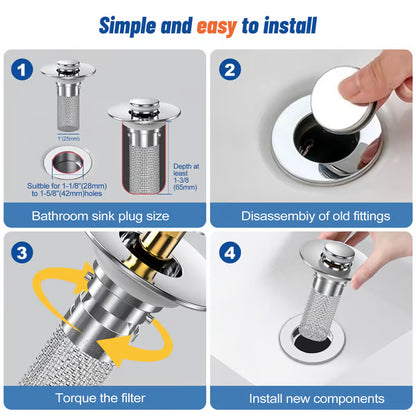 🔥Universal 2-in-1 Pop-Up Drain Stopper